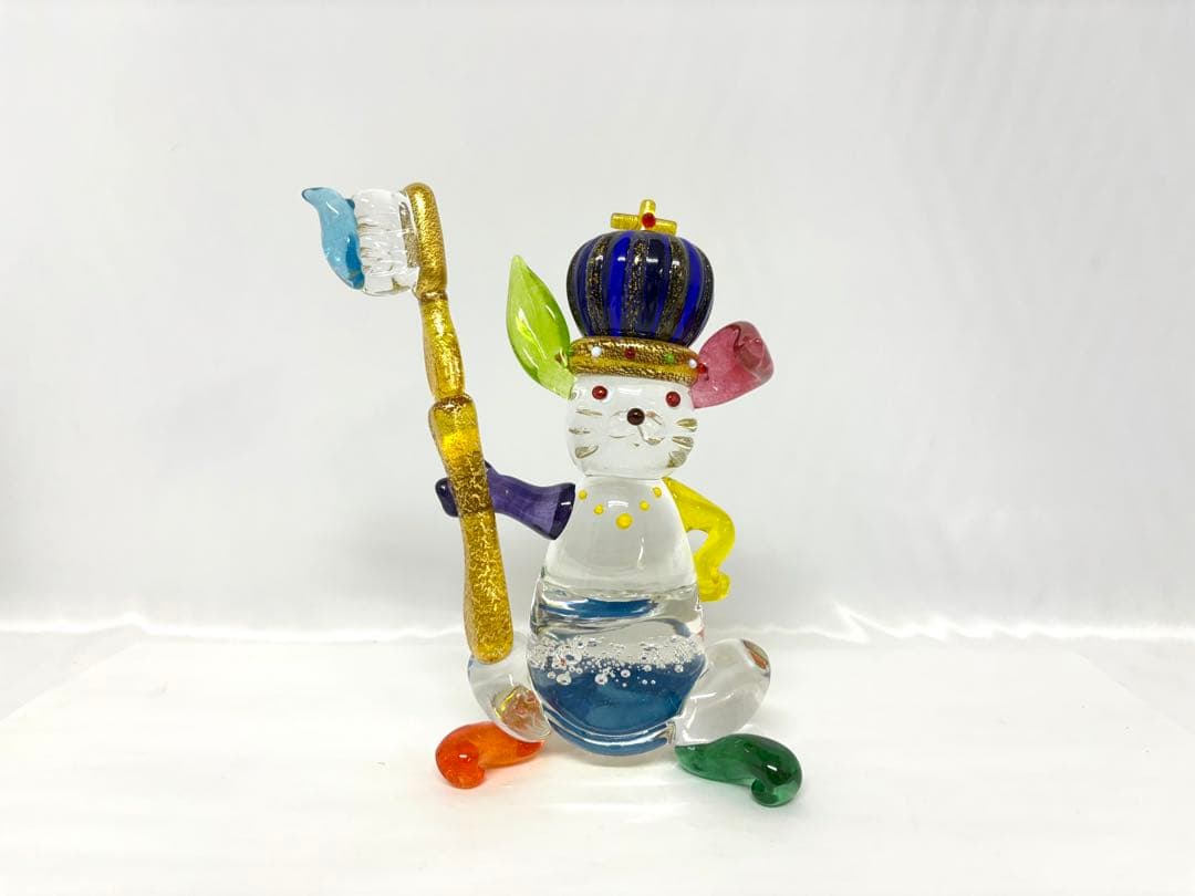 ①ガラス工房 メルハバ 作家 小林大輔 ハブラシ うさぎ ハンドメイド 置物