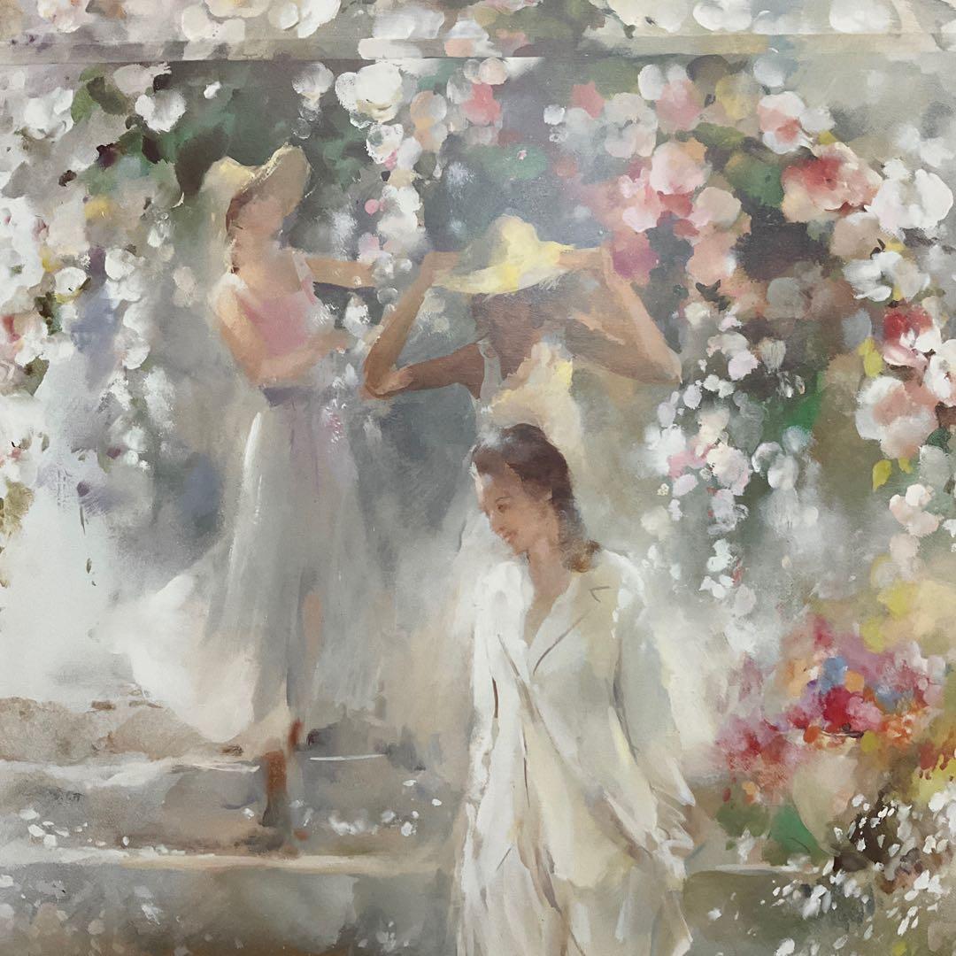 油彩画家 ウィルム ヘンラート イタリア製 絵画 額縁 輸入雑貨 複製画 アート