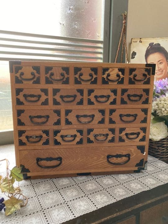 げん＊時代箪笥 当時物 薬箪笥 小引き出し インテリア 昭和レトロ 小物入