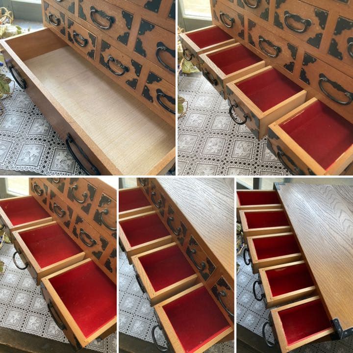 げん＊時代箪笥 当時物 薬箪笥 小引き出し インテリア 昭和レトロ 小物入