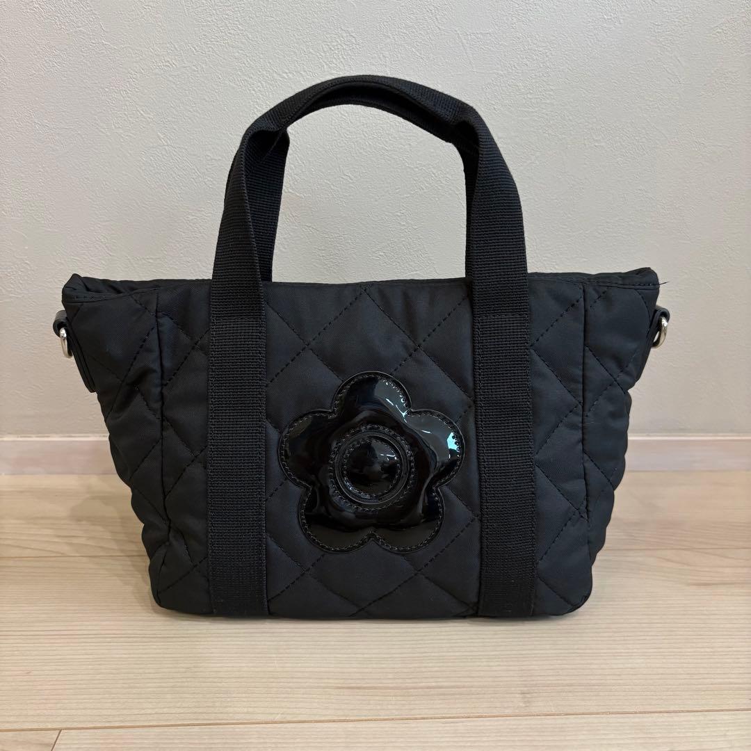 【未使用品】MARYQUANT キルティング 2wayバッグ デイジー　ブラック