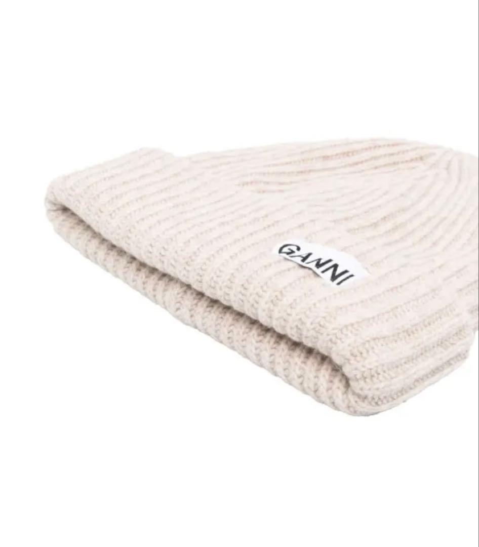 GANNI ニット帽 オフホワイト