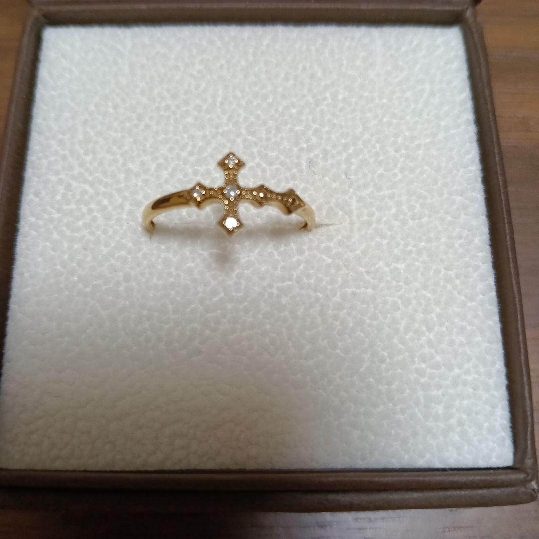 k10 クロスモチーフダイヤモンドリング