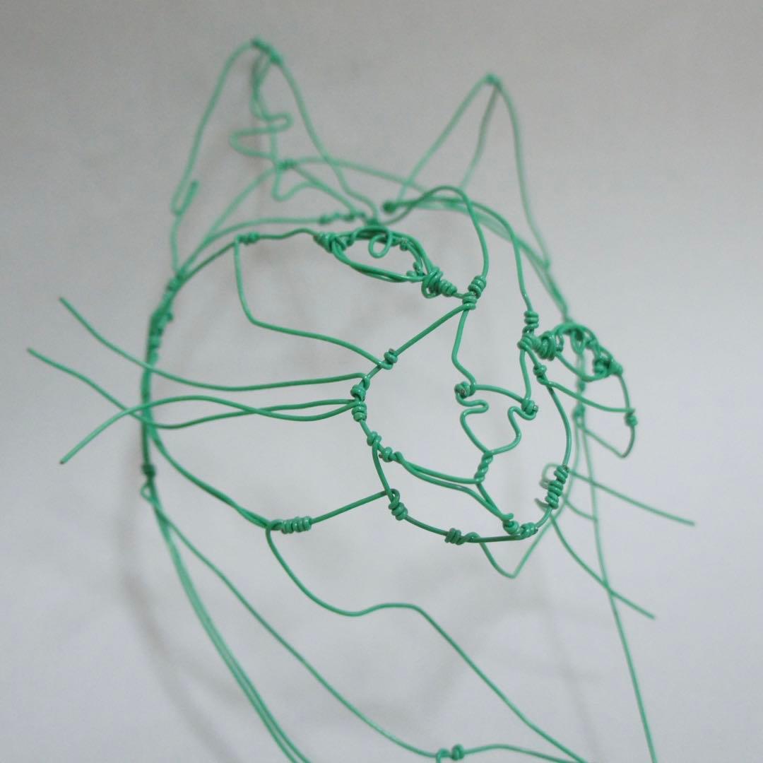 HAyU hayu ワイヤーアート ハユ 猫 アート 水金地火木土天冥海