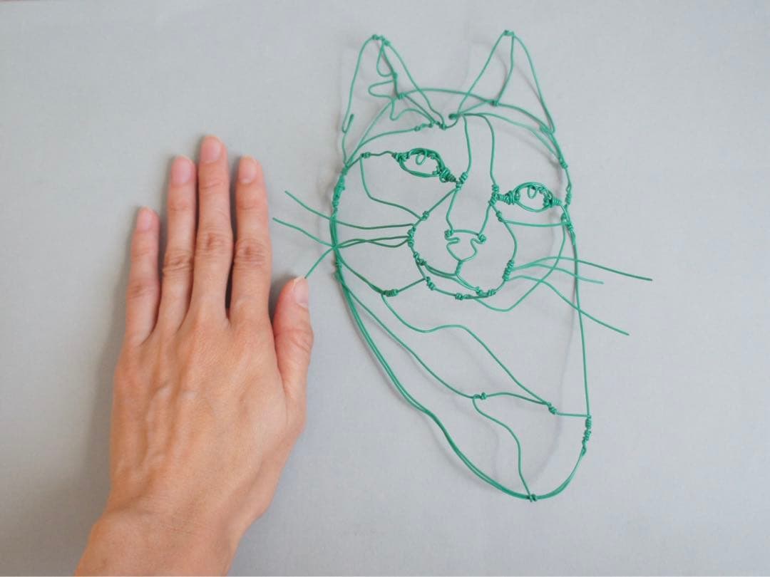 HAyU hayu ワイヤーアート ハユ 猫 アート 水金地火木土天冥海