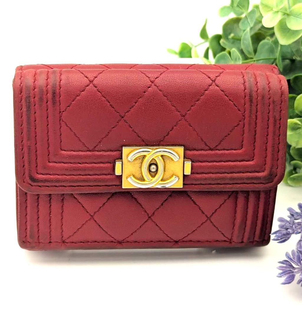 ❤️シャネル 財布　ボーイシャネル マトラッセ ゴールド金具　ラムスキン　正規品