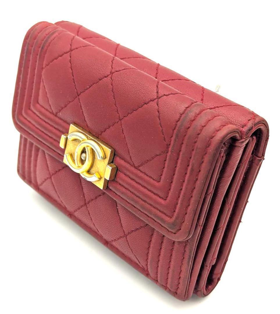 ❤️シャネル 財布　ボーイシャネル マトラッセ ゴールド金具　ラムスキン　正規品