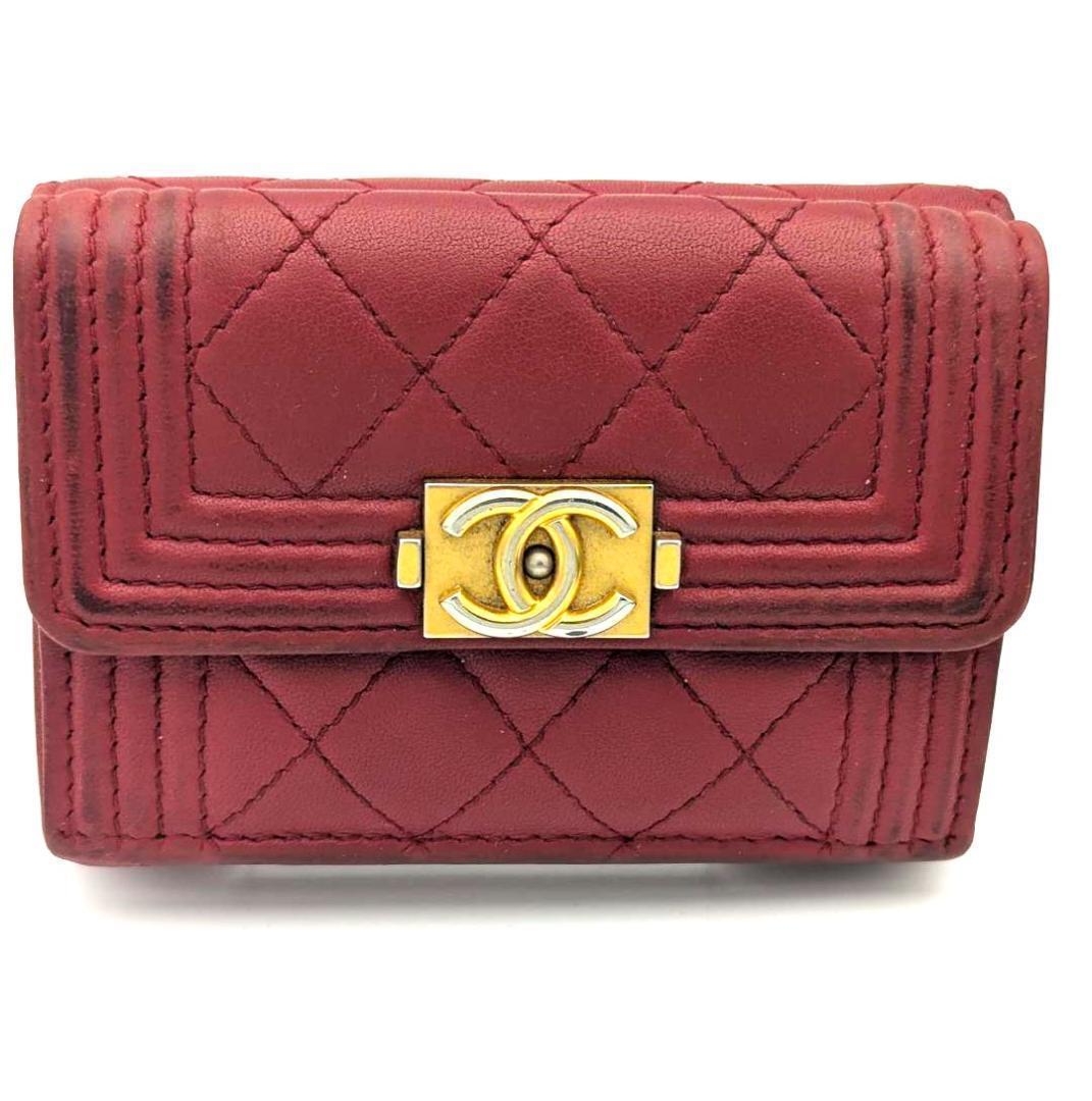 ❤️シャネル 財布　ボーイシャネル マトラッセ ゴールド金具　ラムスキン　正規品