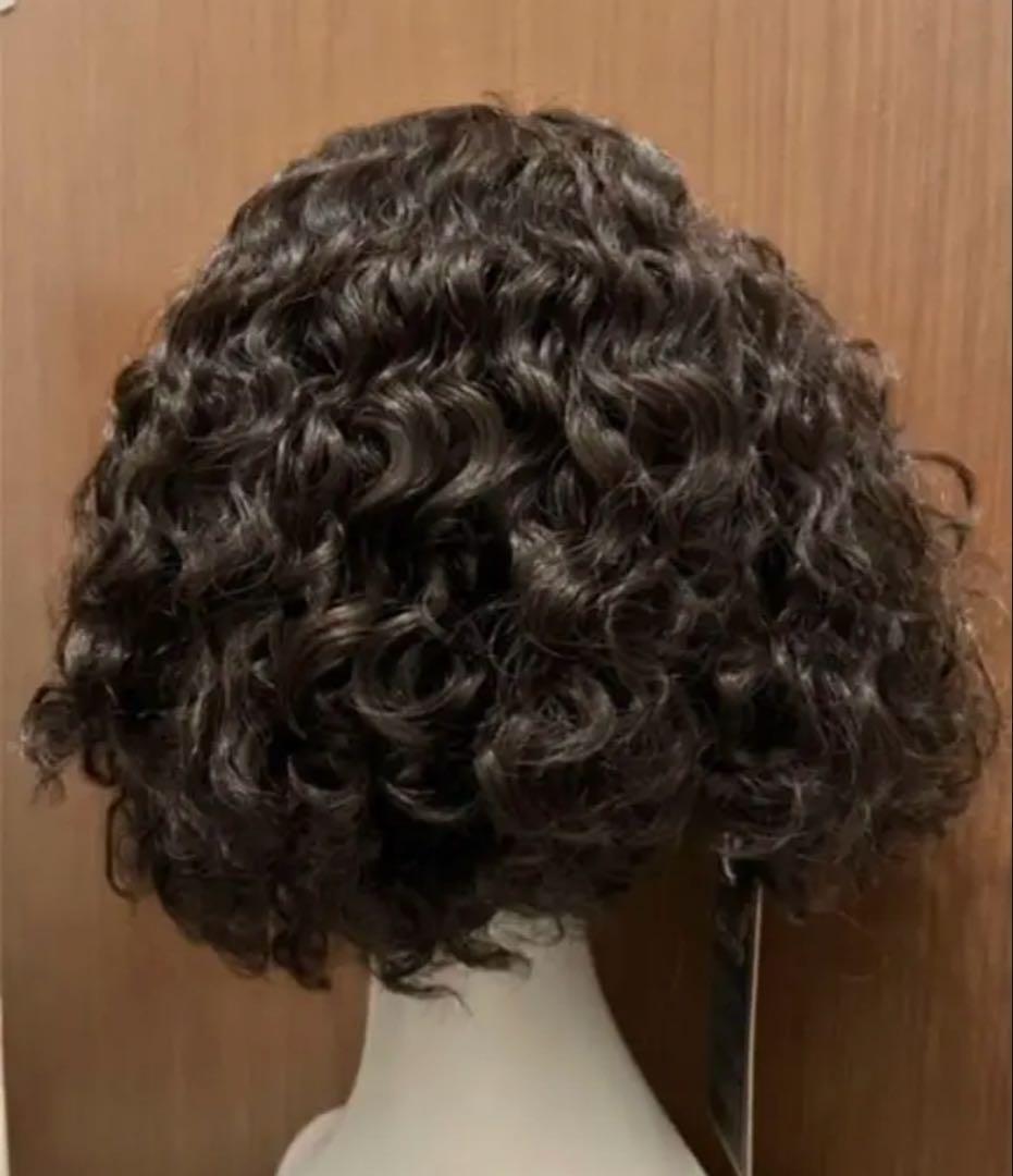 人毛100% ウェーブがかわいい ボブ かつら・ウィッグZ86