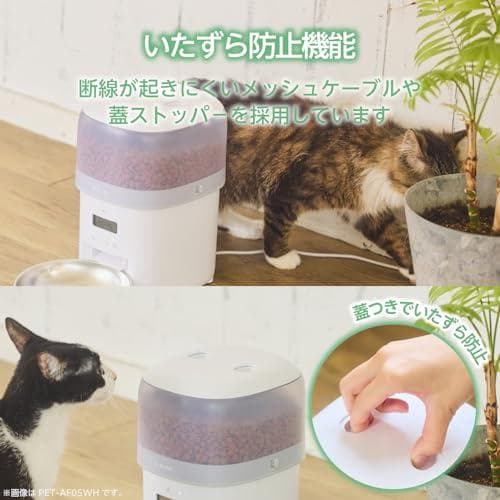 エレコム 自動給餌器 猫 中小型犬用 2L (約1.1kg) タイマー機能付 1