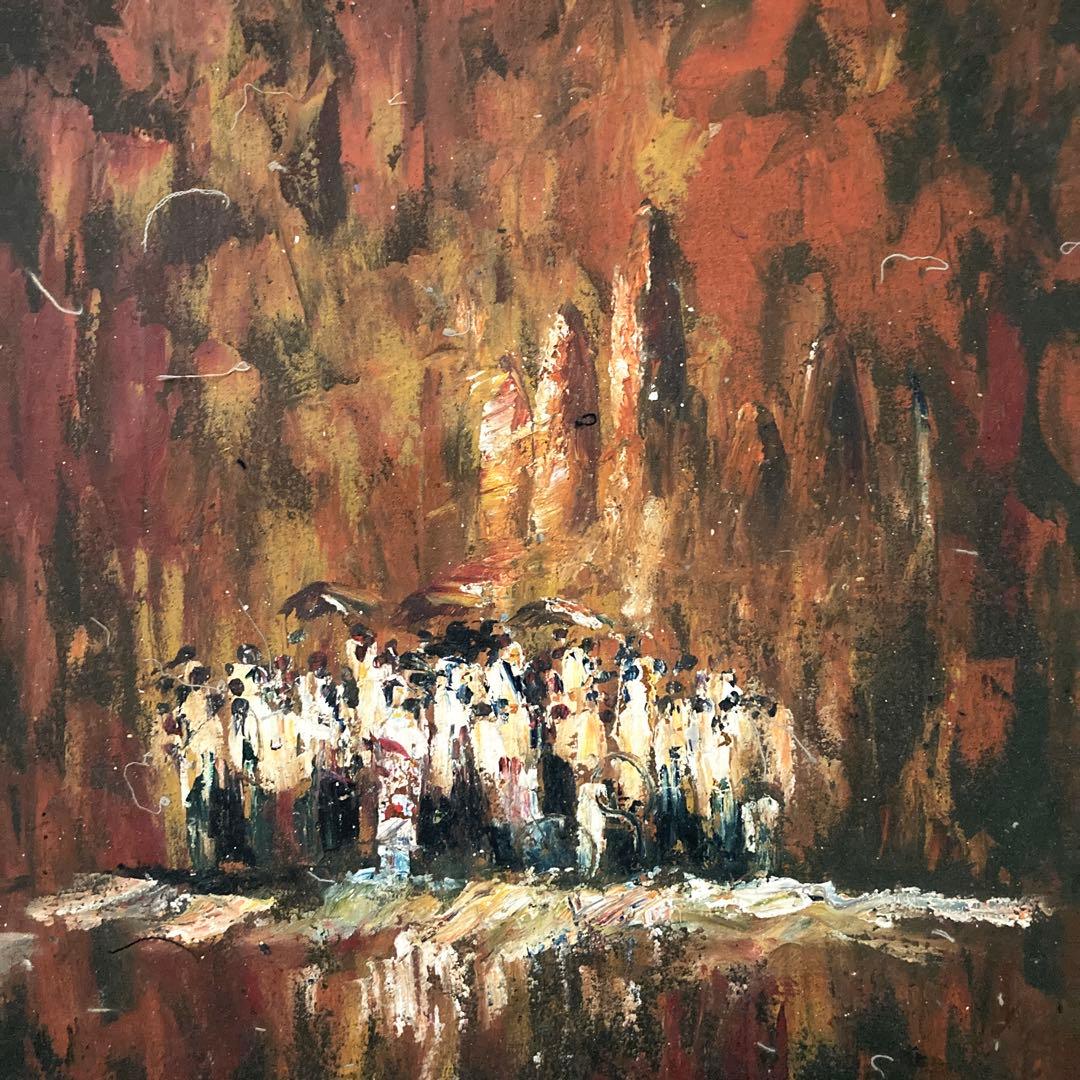 【油彩画】アンコール カンボジア 寺院 インテリア 絵画 芸術 アート