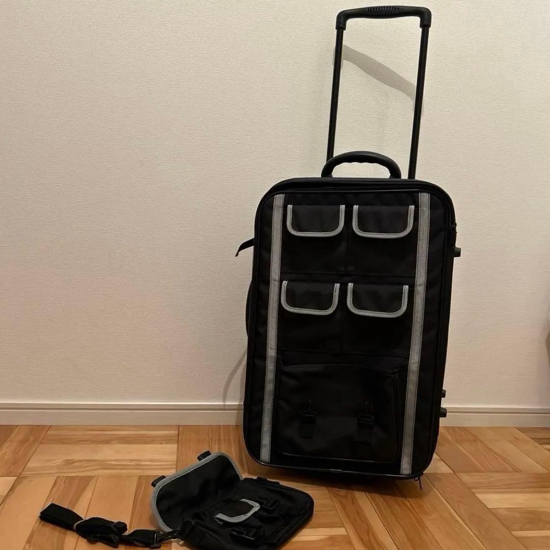 カメラ用 中型 ブラック キャリーカート 旅行用品