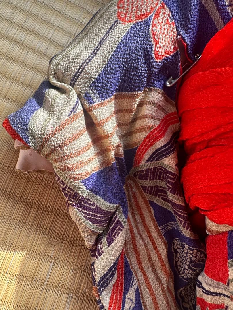 座敷童子部屋の市松人形セット 伝統的和服 黒髪