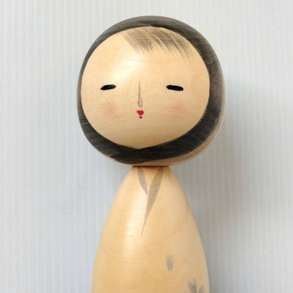 希少 レア こけし 創作こけし 高橋とし子 工人 冬ざくら 工芸品 32cm