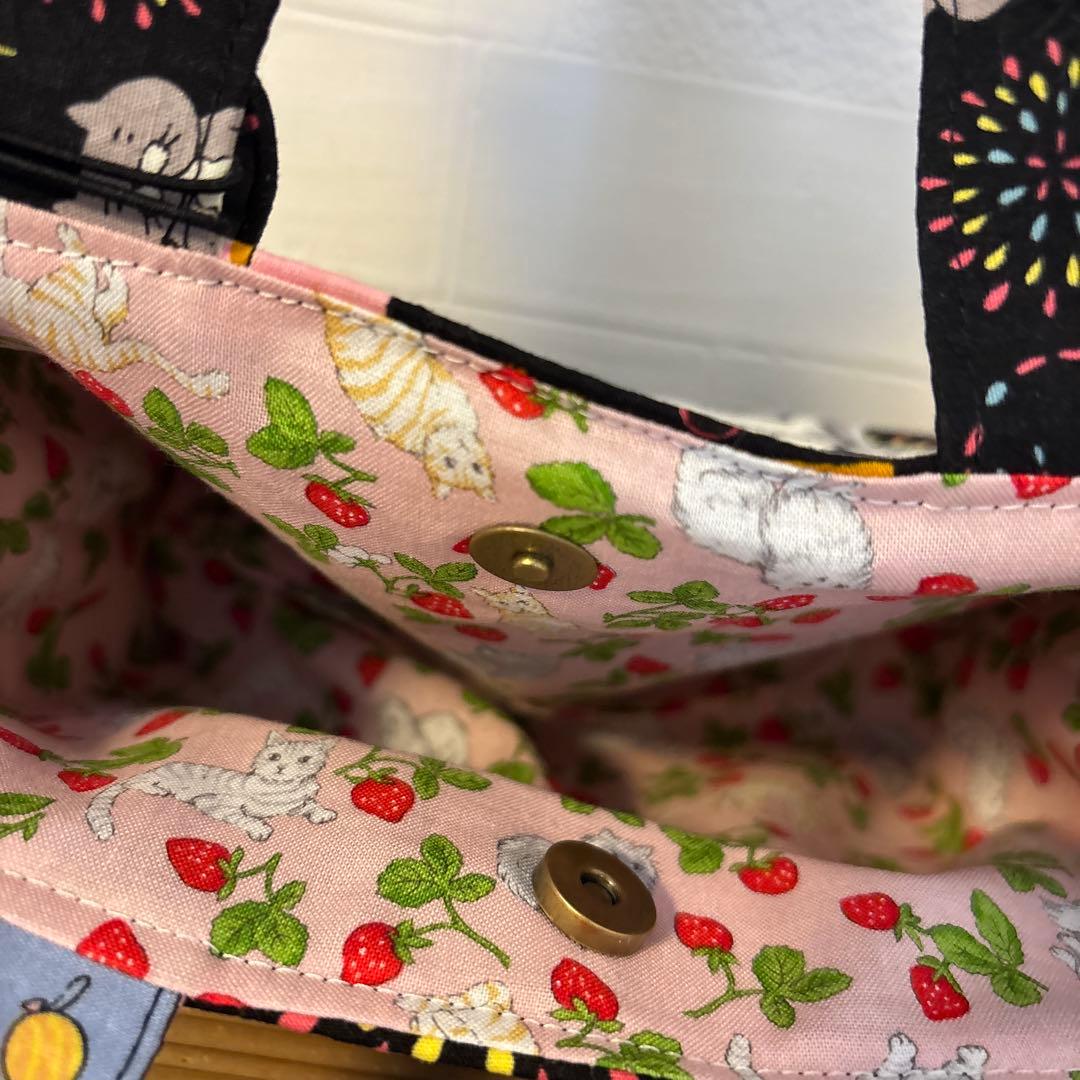 感謝価格　巾着　猫柄　ハンドメイド　小物入れ　おやつ入れ