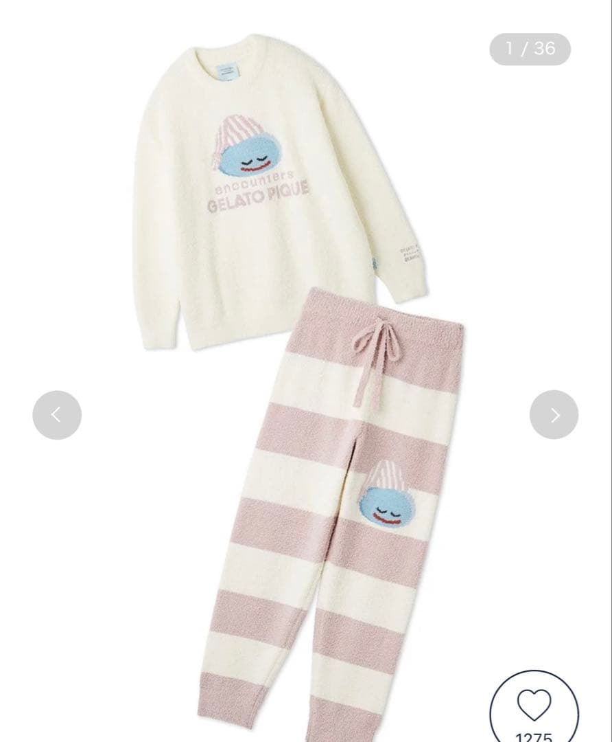 ジェラピケ　ドラクエ　ベビモコプルオーバー&ボーダーロングパンツセット新品未開封