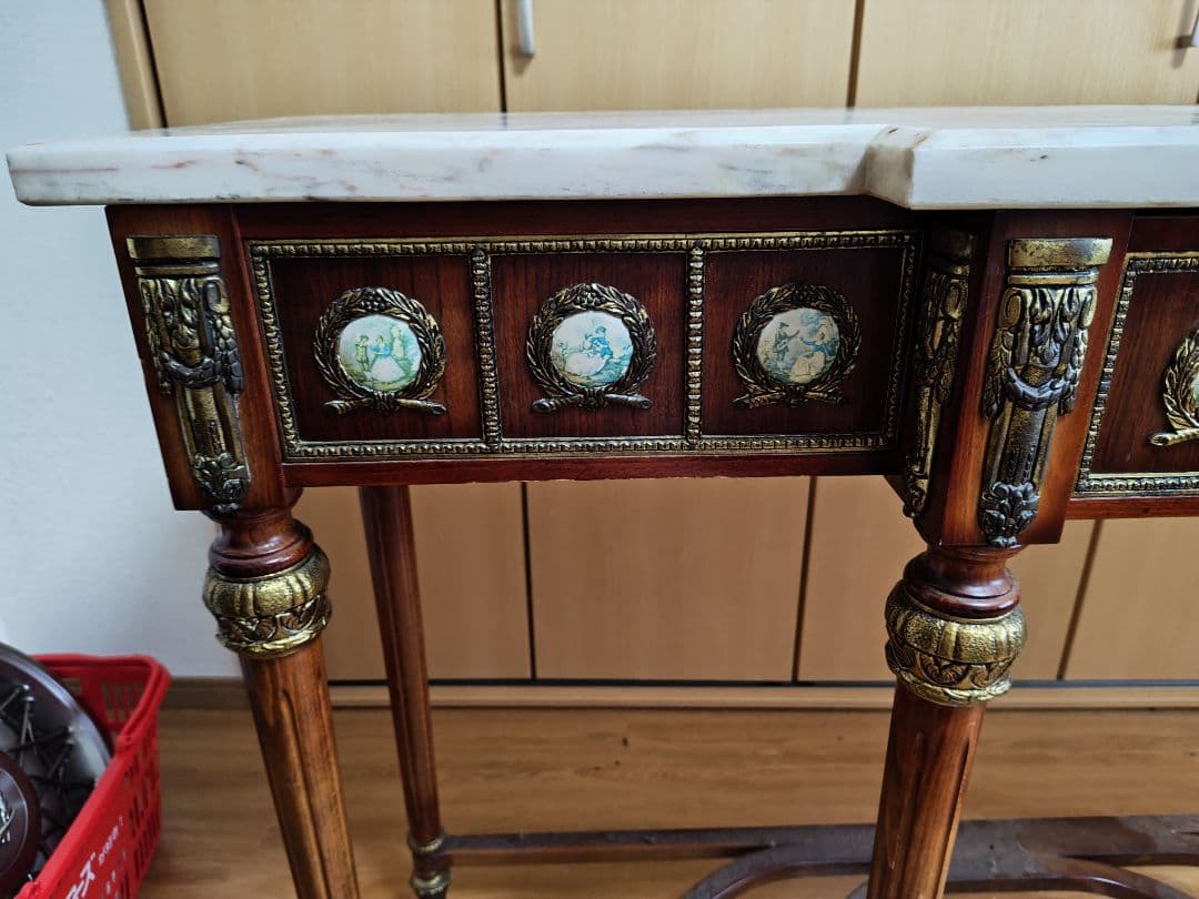 ◼️◼️◼️スペイン製、鋳物使用、高級コンソールテーブル、50万、検索マリネール