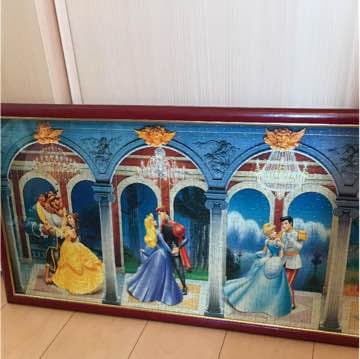 ディズニー プリンセス リトルマーメードジグソーパズル完成品 ディズニー木製額縁