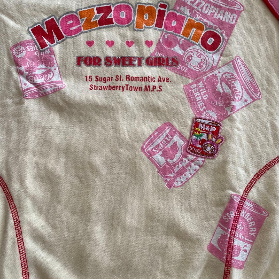 mezzo piano ベリエちゃん　トレーナー ピンク×クリーム