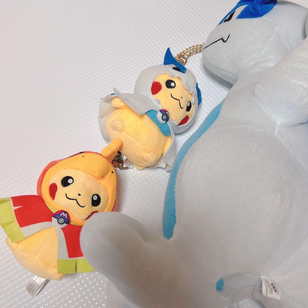 ぽんちょ　ピカチュウ ルギア　ホウオウ　ポケモン　ぬいぐるみ　ピカチュウ