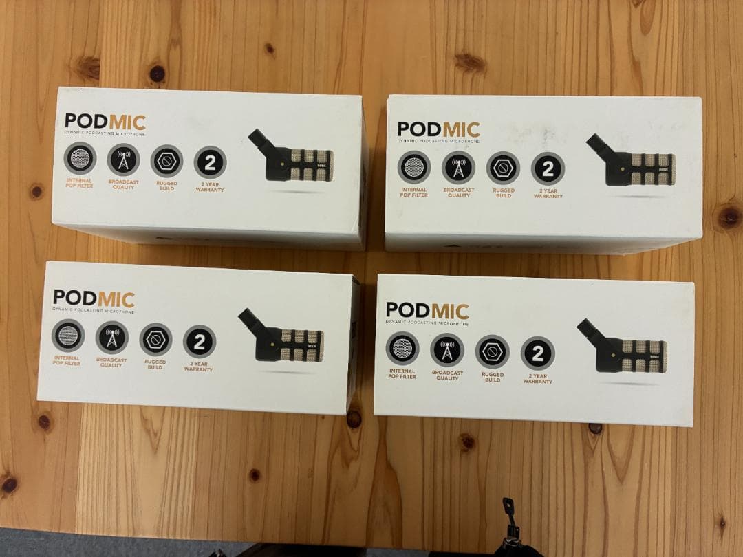 4個 RODE MICROPHONES ポッドマイク PODMIC