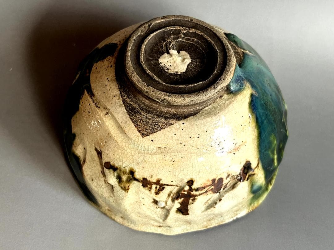 茶碗■古織部 江戸期 時代物碗 酒器 ぐい呑 お茶道具 古美術 時代物 骨董品■