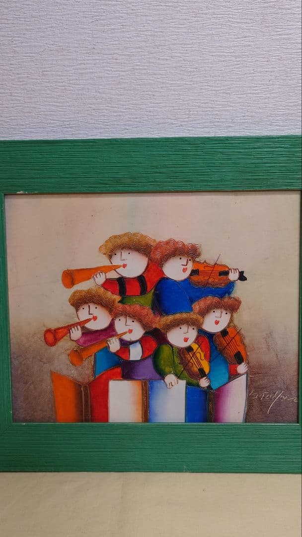 油彩画　油絵　ジェイ・ロイバル　音楽隊