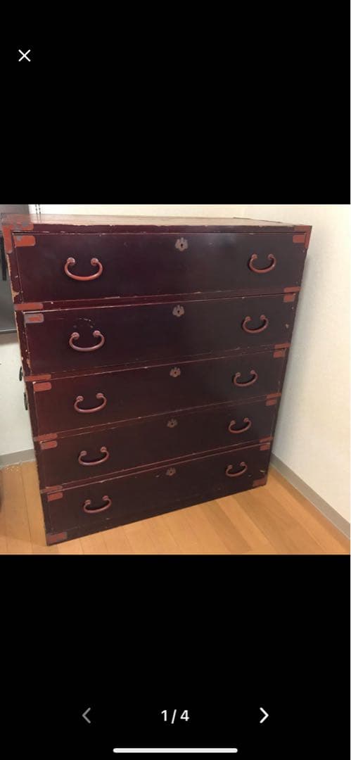 昭和初期木製タンス 京都花見小路のお茶屋さんのお品です 激安です