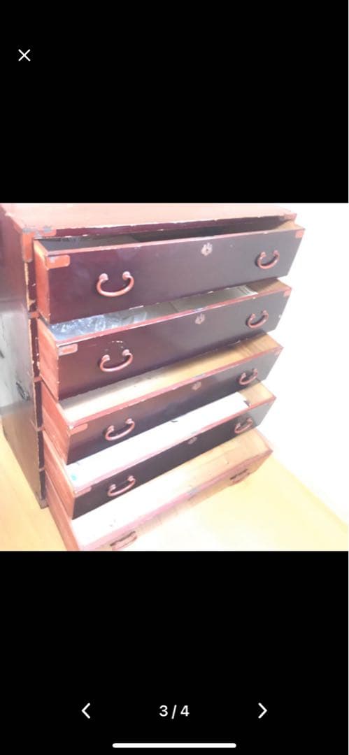 昭和初期木製タンス 京都花見小路のお茶屋さんのお品です 激安です