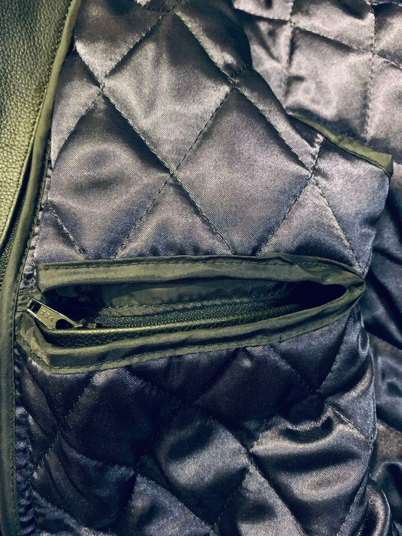 未使用品 ガンダム ジオン軍 レザー シングルライダースジャケット 襟付き LL