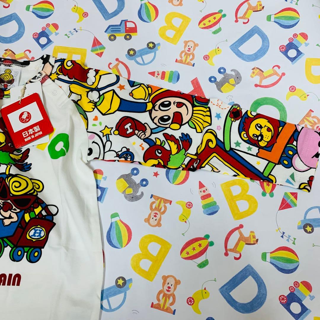 ヒステリックミニ　長袖カットソー　ロンT　白　90