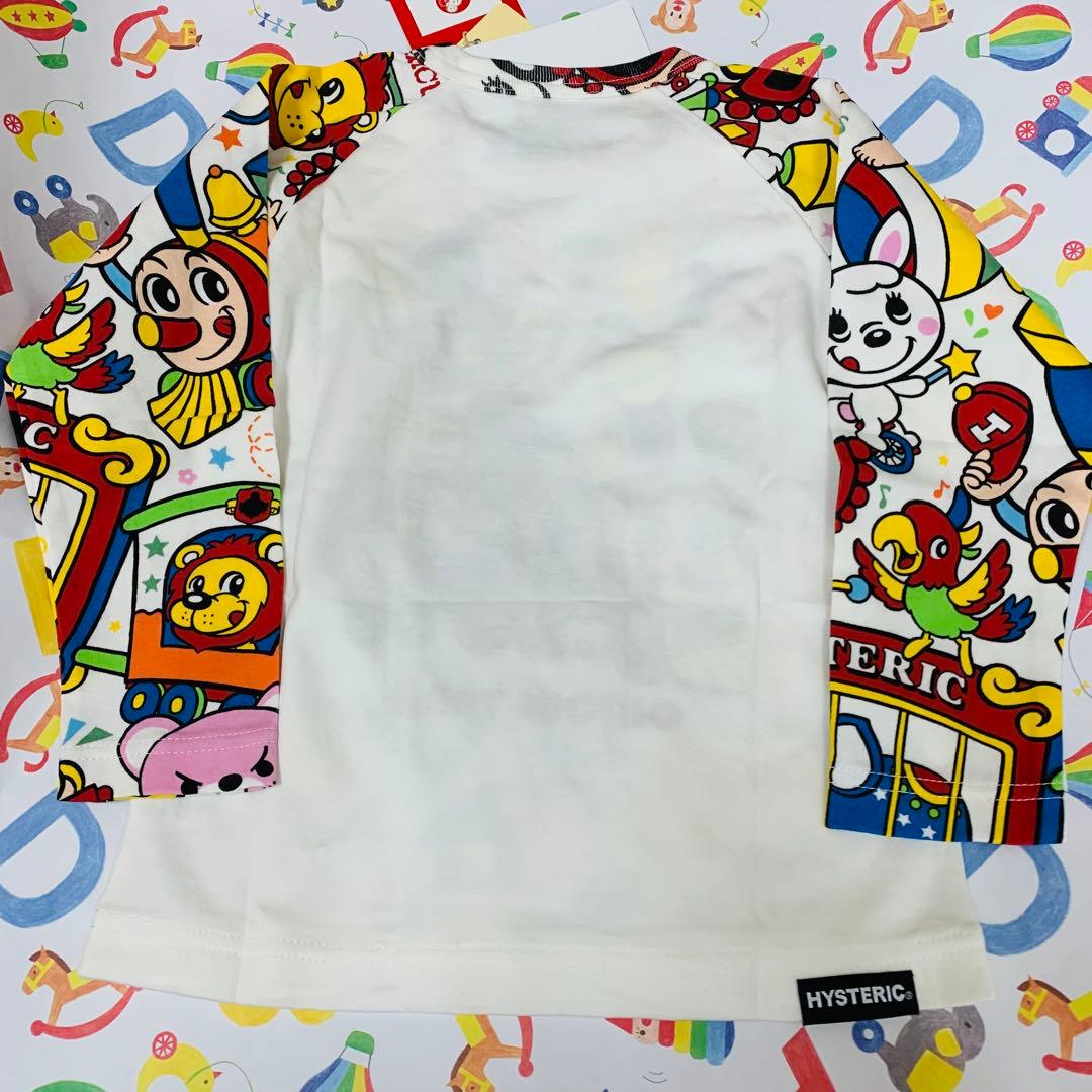 ヒステリックミニ　長袖カットソー　ロンT　白　90