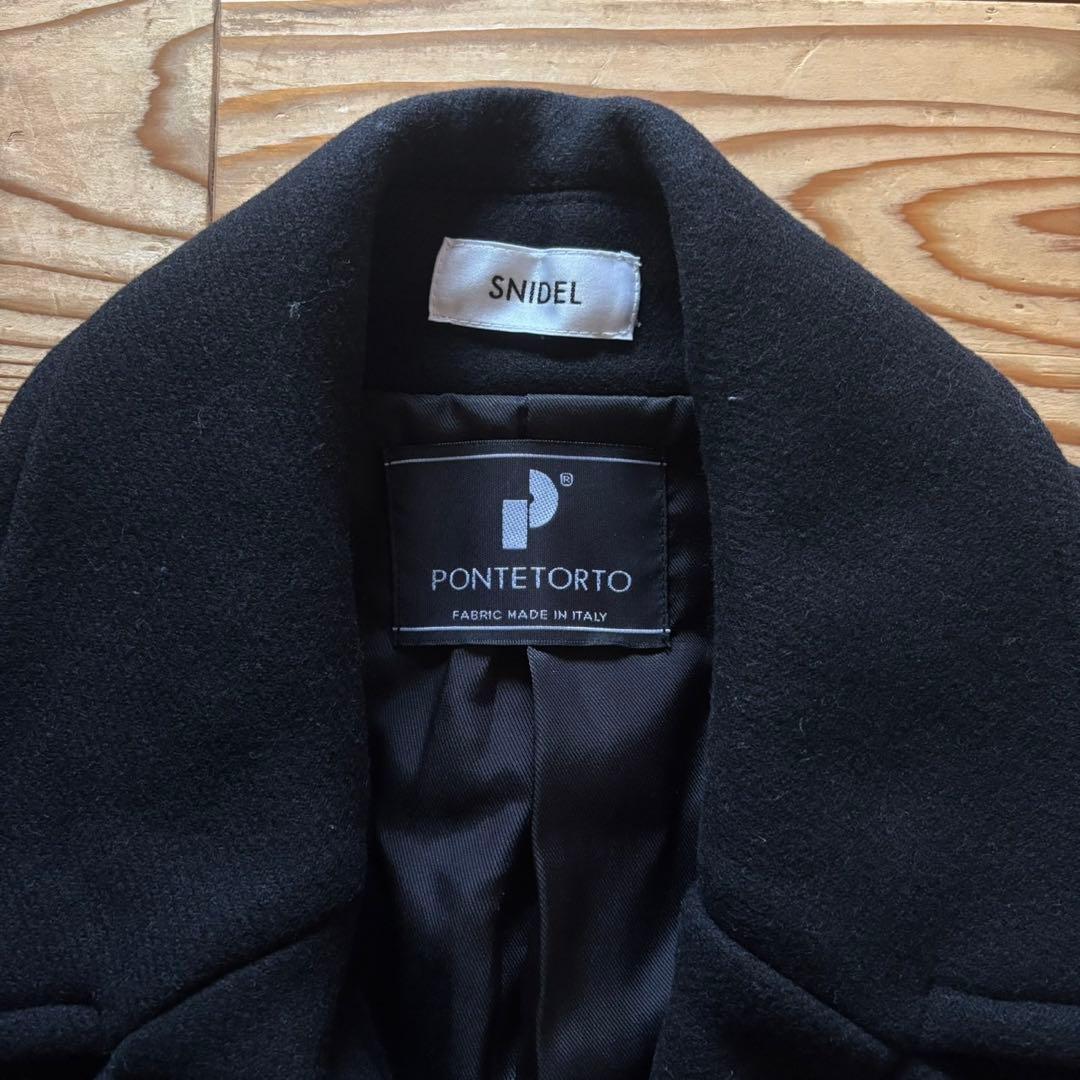 SNIDEL ブラック ダブルブレストコート