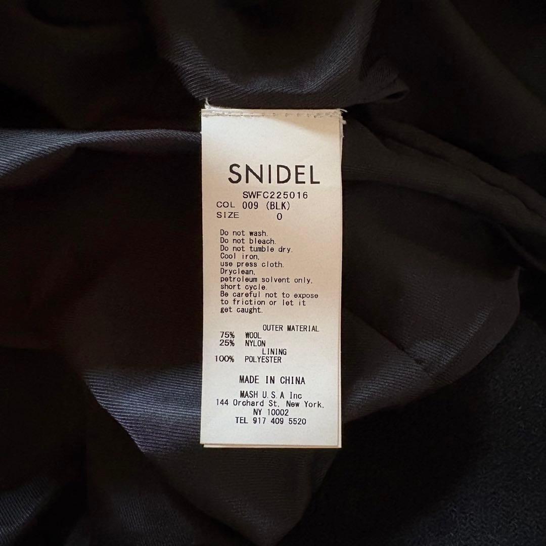 SNIDEL ブラック ダブルブレストコート