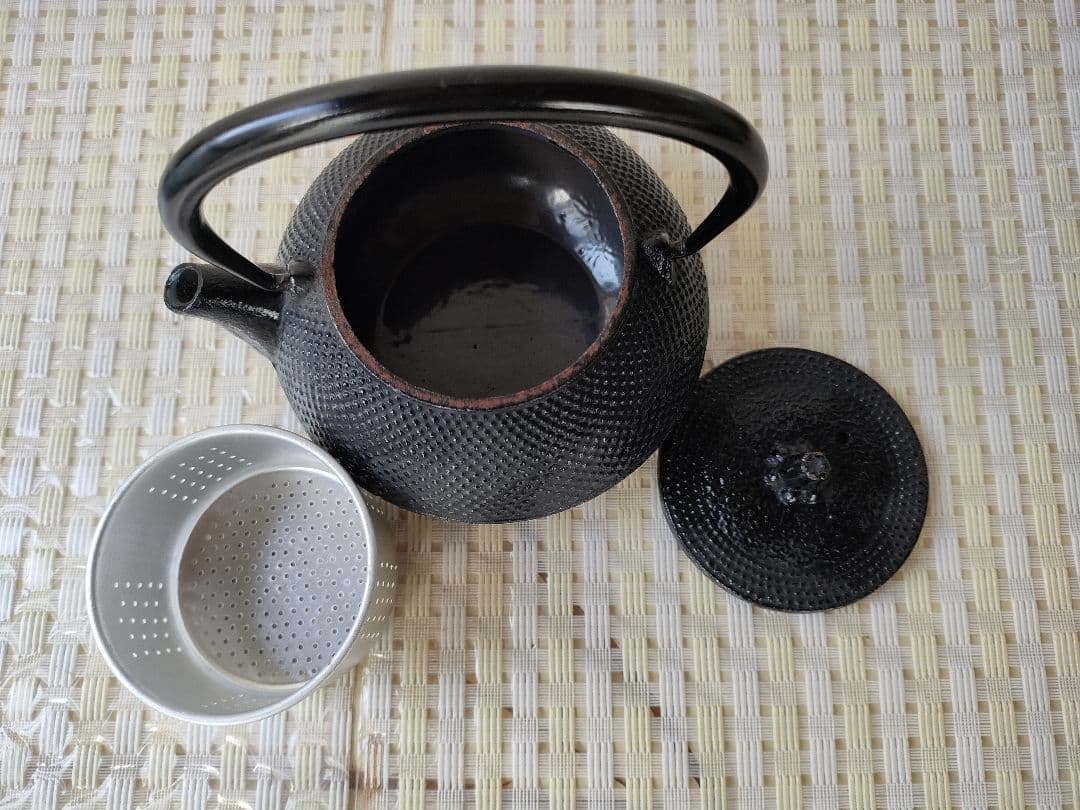 ●南部鉄器 鉄瓶 伝統工芸 日本製 茶道具 南部盛栄堂説明書付き