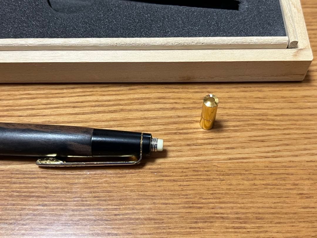 野原工芸特上黒柿半孔雀杢シャーペン