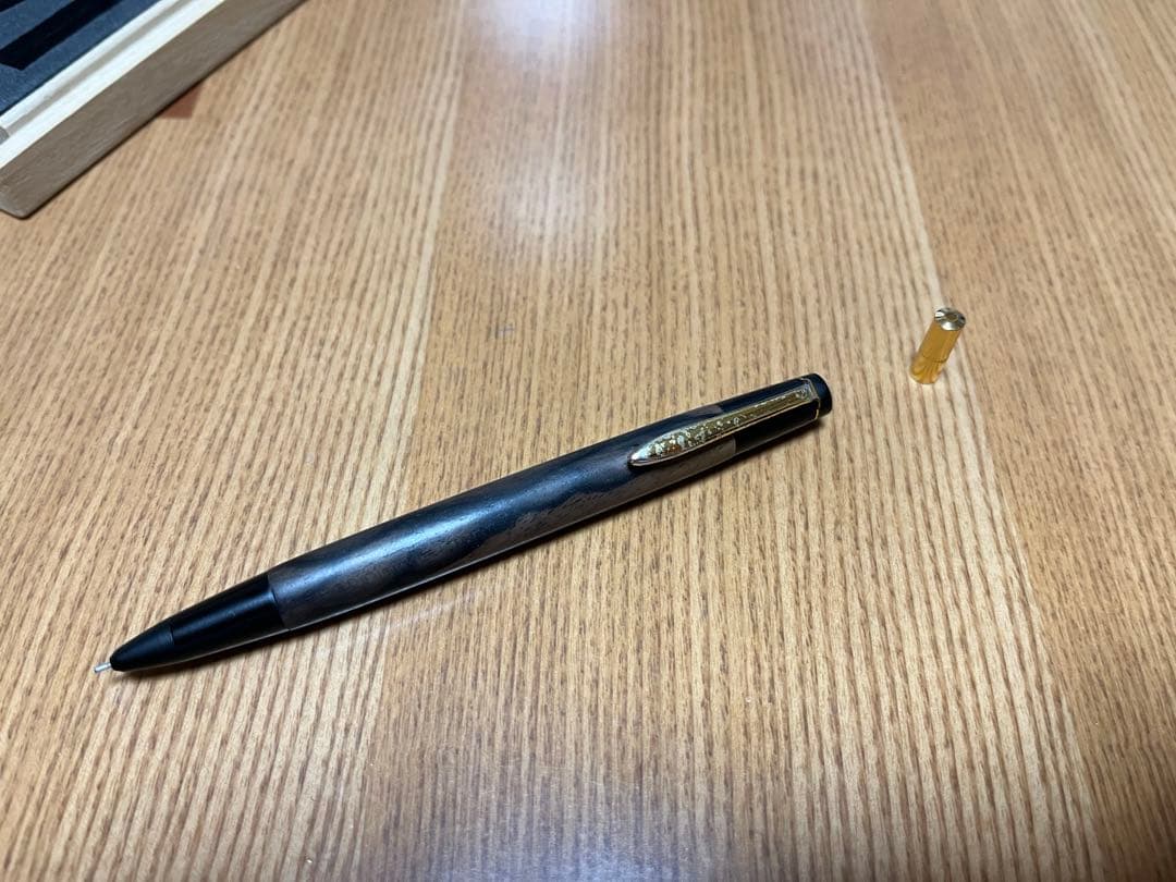 野原工芸特上黒柿半孔雀杢シャーペン