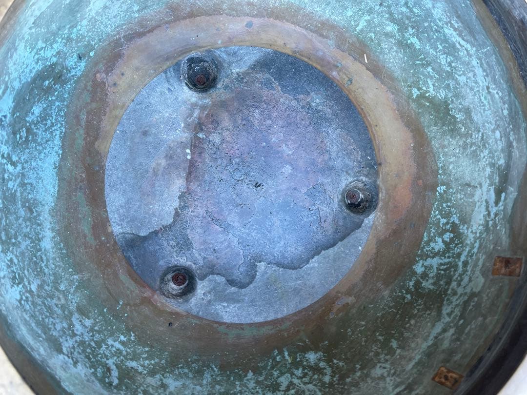 アンティーク　火鉢　昭和　木製台座　大型