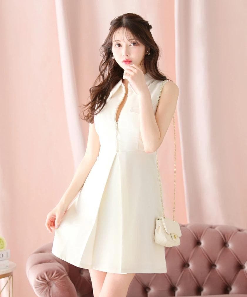 【完売品☆】ローブドフルール センタージップシンプルノースリーブレディドレス