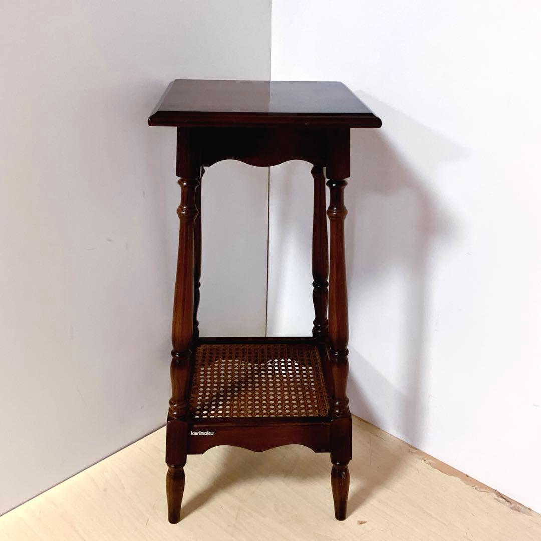 karimoku カリモク　コロニアル　電話台　飾り棚　アンティーク　花台