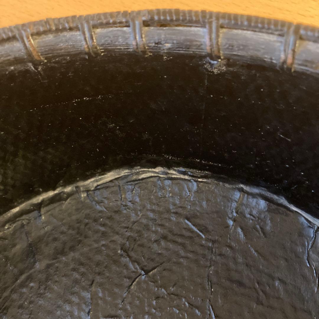 唐物　丸　炭斗 和田菁竺 作　共箱　茶道具