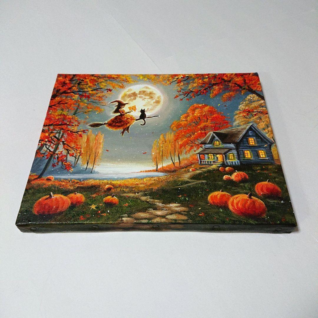 K*Z様 【月夜の晩に】アクリル画 F3 風景画 絵画