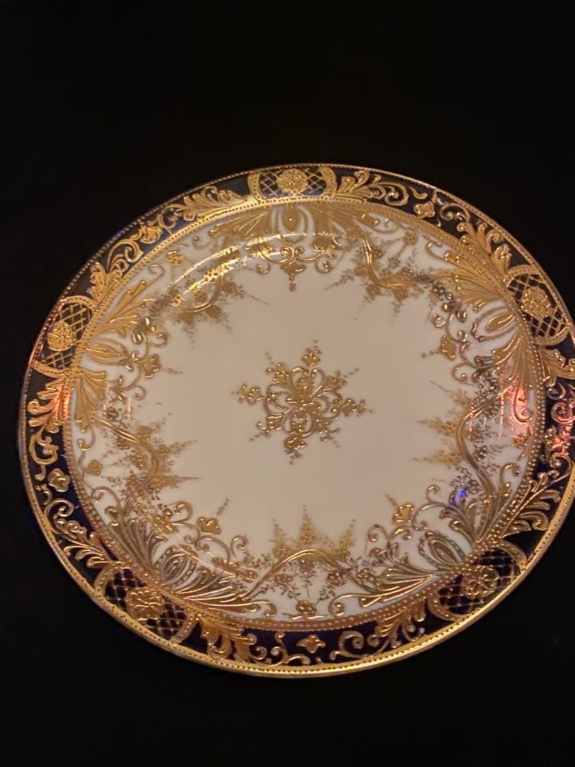 アンティーク　オールドノリタケ　金彩　ケーキプレート　2枚セット