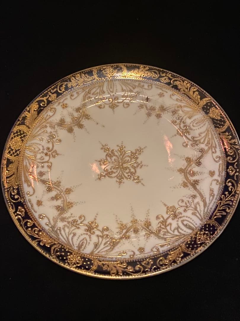 アンティーク　オールドノリタケ　金彩　ケーキプレート　2枚セット