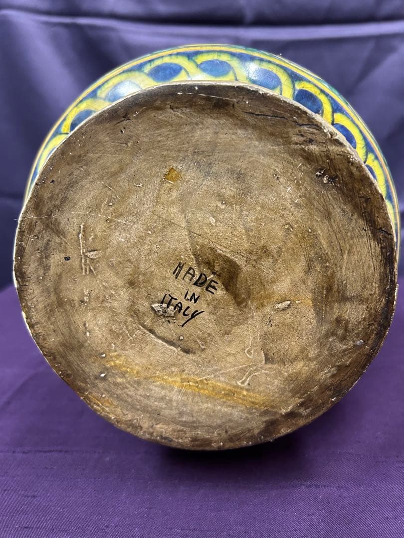 マジョルカ焼　イタリアで購入したアンティークの花瓶