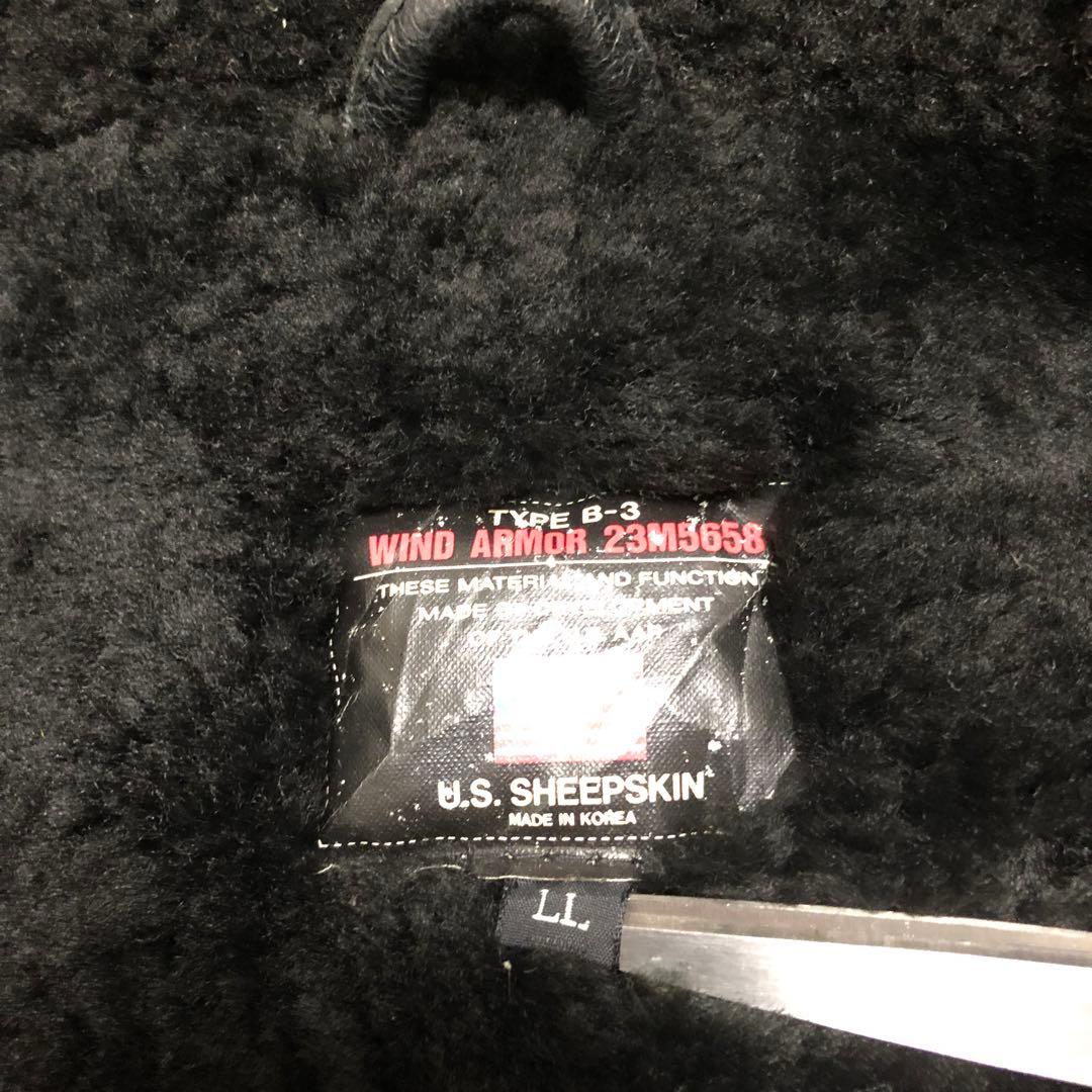 ムートンジャケット　b3 黒　羊革