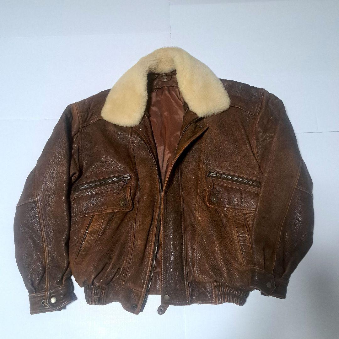 G-1フライト　レザージャケット　ラム革　ヴィンテージ　90s　サイズ40