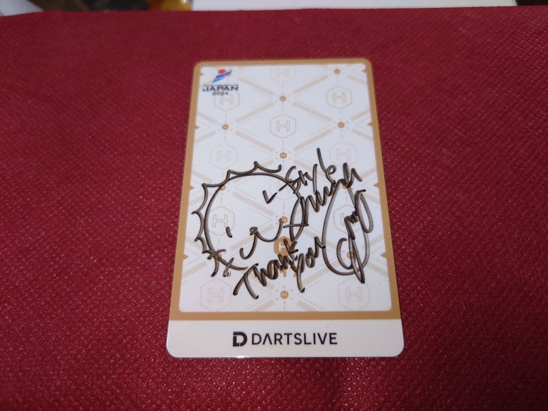 2024テーマ付ダーツハイブ限定 DARTSLIVEカード 清水舞友選手サイン入