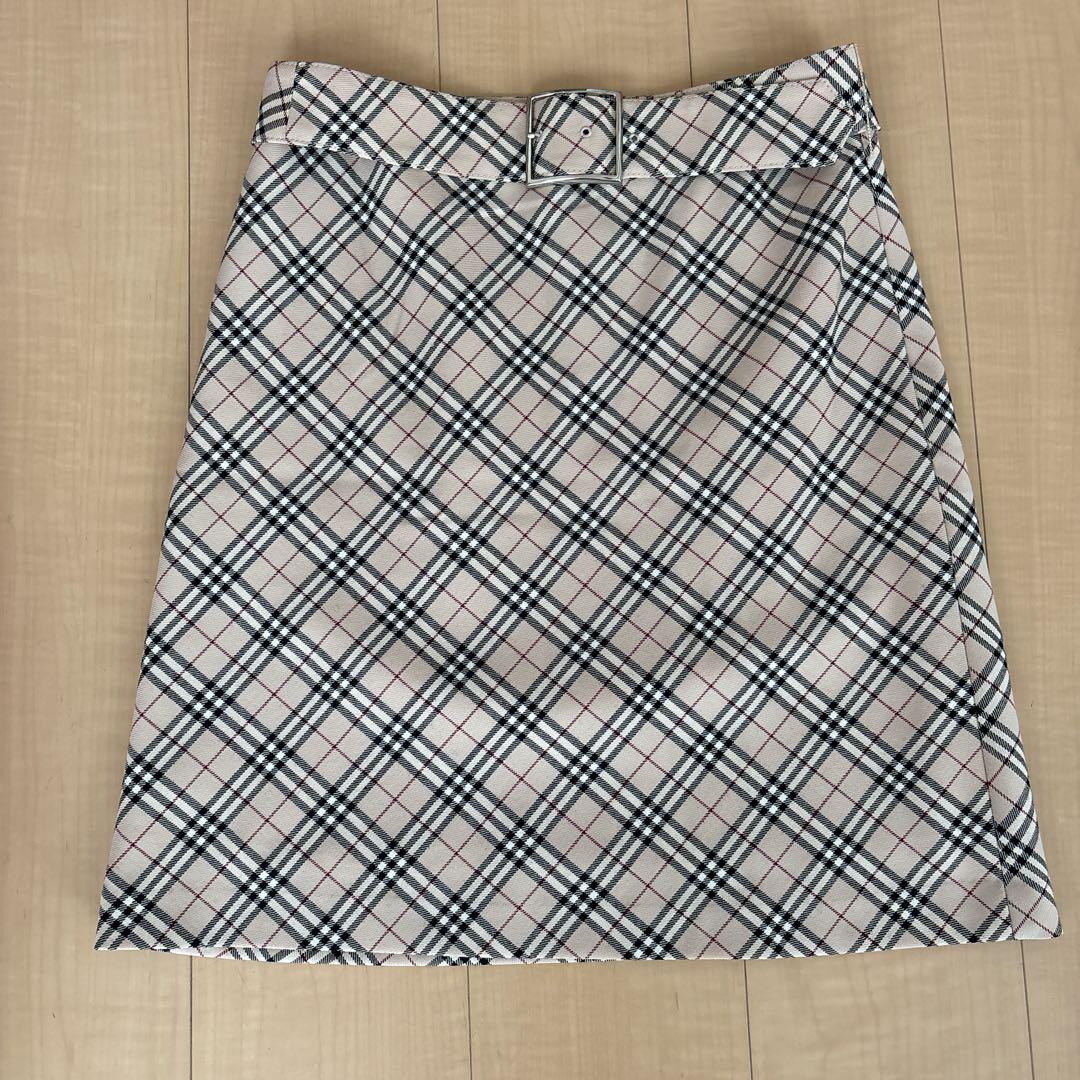 BURBERRY バーバリーブルーレーベル ノバチェック スカート ベルト　38