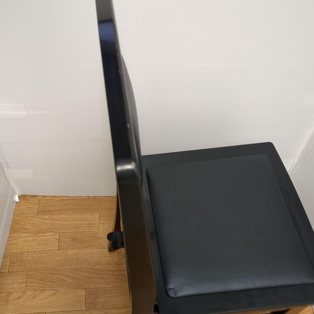 希少 名陽木工 PEACOCK ピーコック ピアノ椅子 背付 高さ調整可　木製